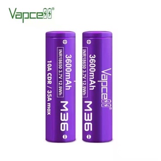 Vapcell[ได้ถ่าน2ก้อน] M36 3600mAh INR18650 ของแท้100% เช็คโค๊ดได้