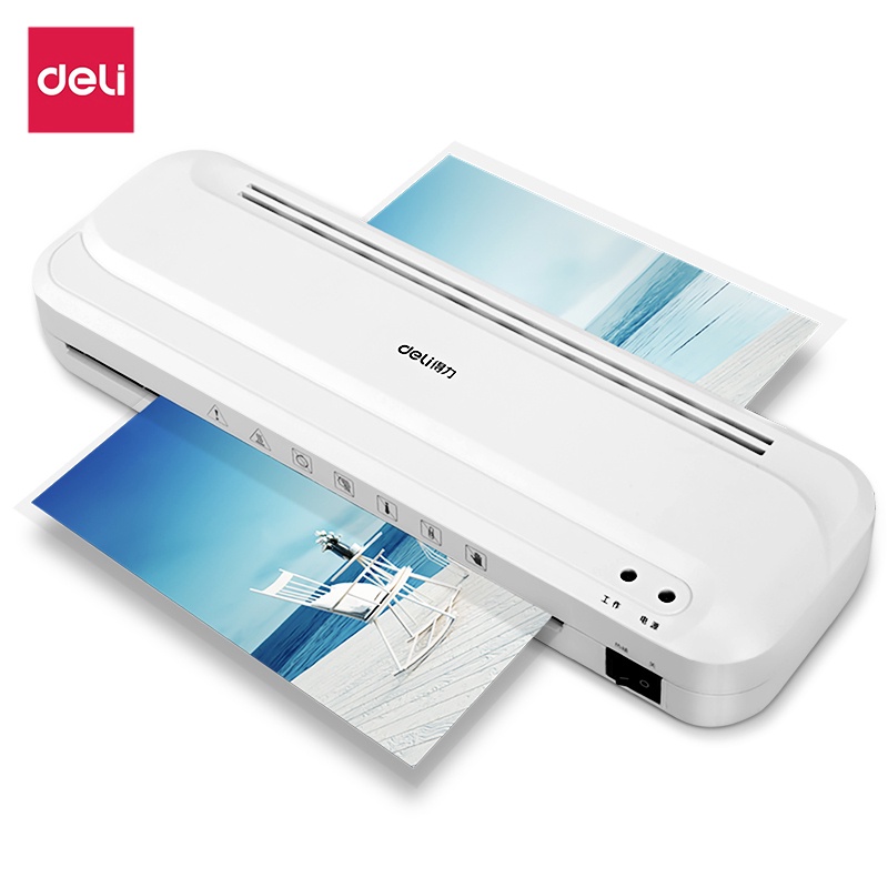 ของขวัญฟรี-deli-เครื่องเคลือบบัตร-เครื่องเคลือบเอกสาร-a4-320-มม-นาที-laminator