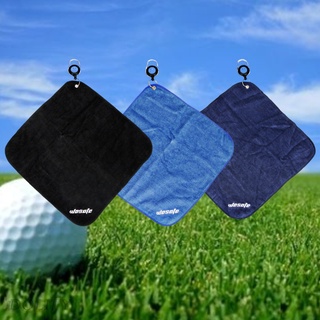 ภาพขนาดย่อของภาพหน้าปกสินค้า12x12 Inches Microfiber Golf Towel with Clip Sweat-absorbent Wiping Cloth Gym Supplies จากร้าน dolity.th บน Shopee