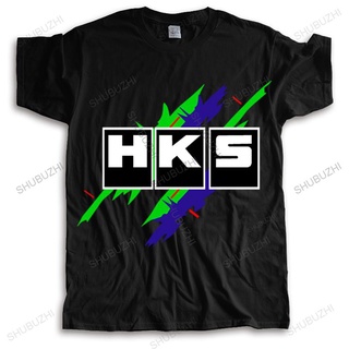 เสื้อยืดผู้ ใหม่ เสื้อยืดลําลอง แขนสั้น พิมพ์ลายรถยนต์ Hks Solid Man Camisetas สําหรับผู้ชาย S-5XL