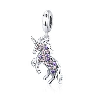 สร้อยข้อมือสีเงิน bamoer Unicorn Charm 925