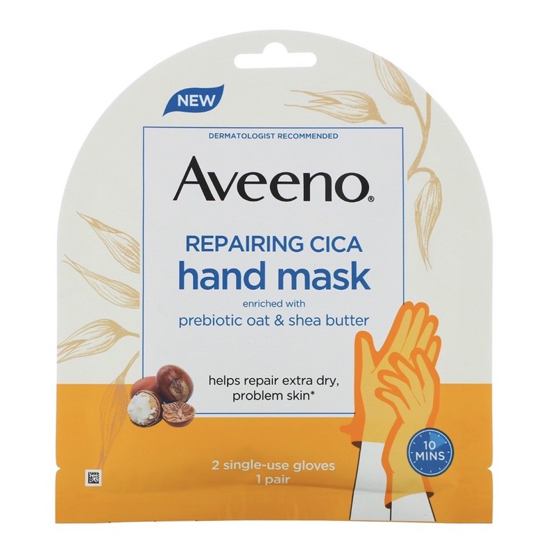 มือแหกมือเหี่ยว-มาส์กถุงมือ-เอาอยู่-aveeno-repairing-cica-hand-mask-อาวีโน่-บำรุงล้ำลึก-มือนุ่มเนียนขึ้นทันทีหลังใช้