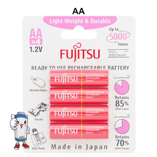 ภาพหน้าปกสินค้าถ่านชาร์จ Fujitsu AA 1000mAh แพ็ค 4 ก้อน ที่เกี่ยวข้อง