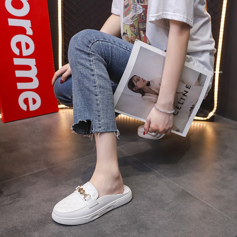 ภาพสินค้า2022 ลำลองสไตล์เกาหลี ฤดูร้อนเกาหลีรอบหัวรองเท้าแตะผู้หญิงพื้นนุ่มและรองเท้าแตะ จากร้าน pleasuremall บน Shopee ภาพที่ 6