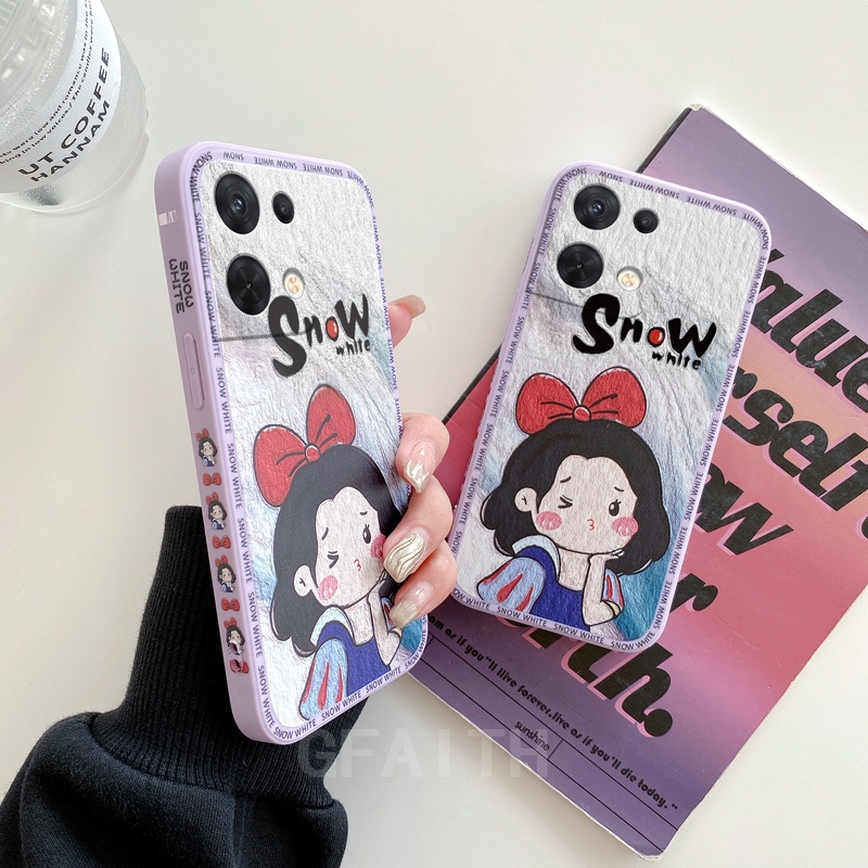 ready-stock-2022-เคส-oppo-reno8-5g-reno-8pro-reno8z-reno7z-reno-7pro-reno7-5g-thai-version-new-fashion-cute-cartoon-snow-white-princess-ins-matte-painting-soft-case-cover-เคสโทรศัพท์-oppo-reno8pro