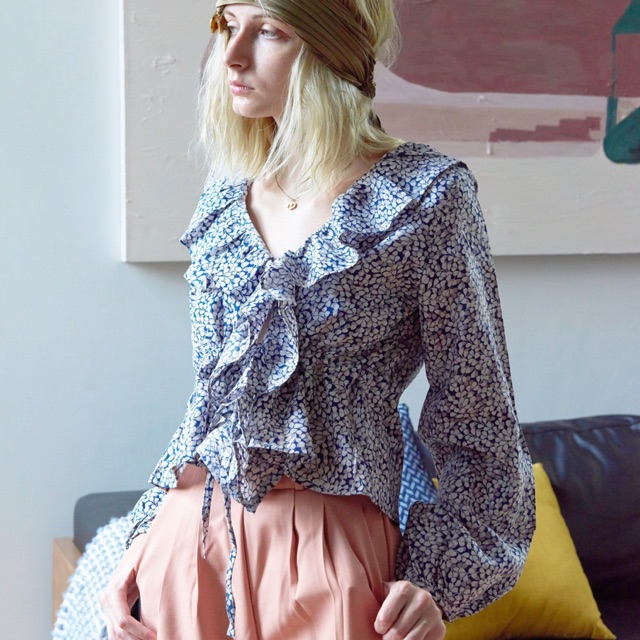 Ruffle neck blouse (summer) | Shopee Thailand