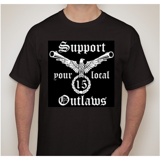 tshirtเสื้อยืดคอกลมฤดูร้อนเสื้อยืด พิมพ์ลายรถจักรยานยนต์ Mc Outlaws BikerSto4XL