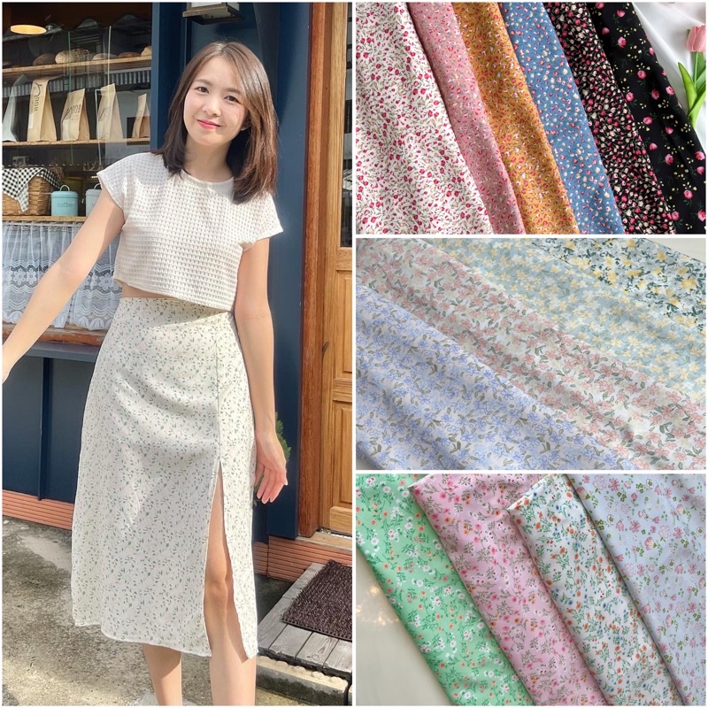 ราคาและรีวิวกระโปรงยาว ผ่าหน้า รุ่น olivee skirt มี 4 สี free size