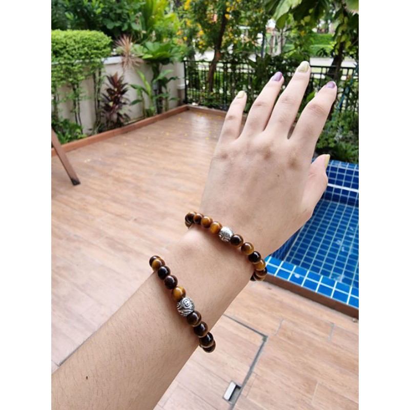 กำไลหิน-หินนำโชค-กำไลหินนำโชค-หินเเท้-tiger-eye-เครื่องเงิน-92-5