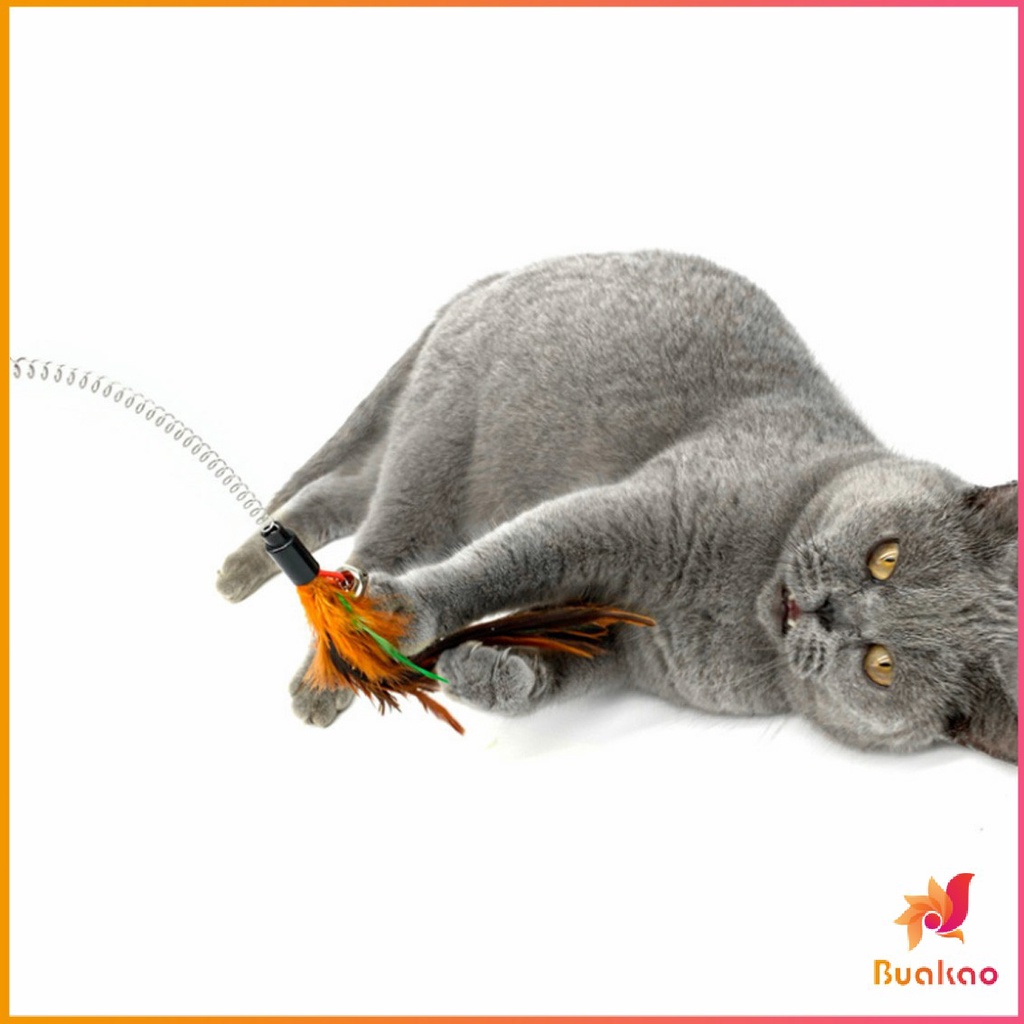 buakao-ของเล่นแมว-ลวดตกของเล่นแมว-ขนนก-อุปกรณ์สัตว์เลี้ยง-funny-cat