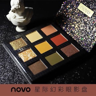 NOVOอายแชโดว์ Matte Eyeshadow Powder Palette novo5262 พาเลททาตาสีสวย 9 สี 9 ช่อง มีกระจกในตลับ ราคาพิเศษ