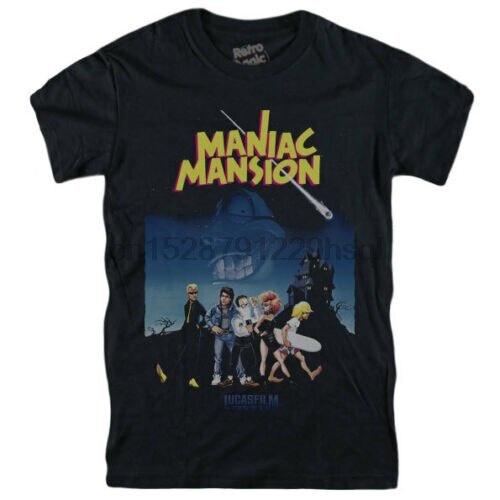 แฟชั่นใหม่ล่าสุด-เสื้อยืดแมนชั่น-maniac-lucasfilm-games-1987-retrogaming-monkey-island-แสดงช-1s