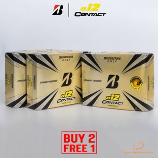 สินค้า [Buy2, Free1] Bridgestone e12 Contact Yellow Golf Ball , Price: 1,290 THB/dz