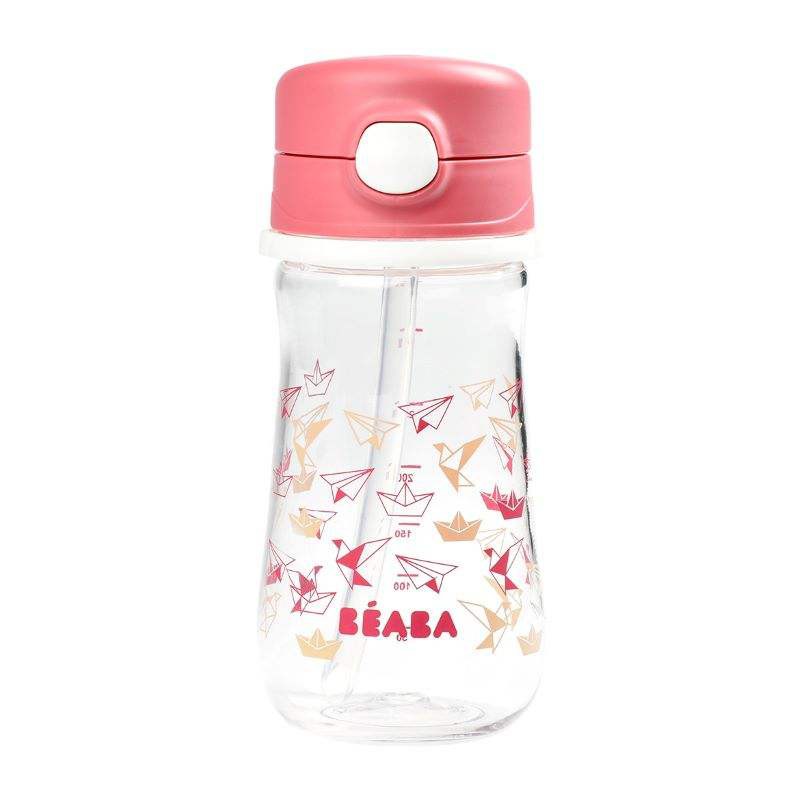 beaba-กระติกน้ำหัดดื่ม-350-ml-straw-cup-350-ml-dark-pink