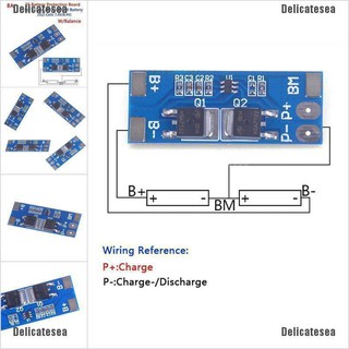 บอร์ดโมดูลลิเธียม 2s 8a 7.4v w balance 18650 bms