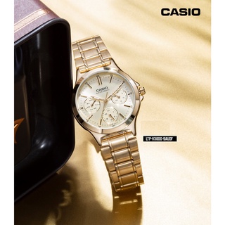 ภาพหน้าปกสินค้านาฬิกา Casio Standard รุ่น LTP-V300G-9A นาฬิกาสำหรับผู้หญิง สายแสตนเลสสีทอง หน้าปัดทอง - แท้ 100% ประกันศูนย์ 1 ปีเต็ม ที่เกี่ยวข้อง