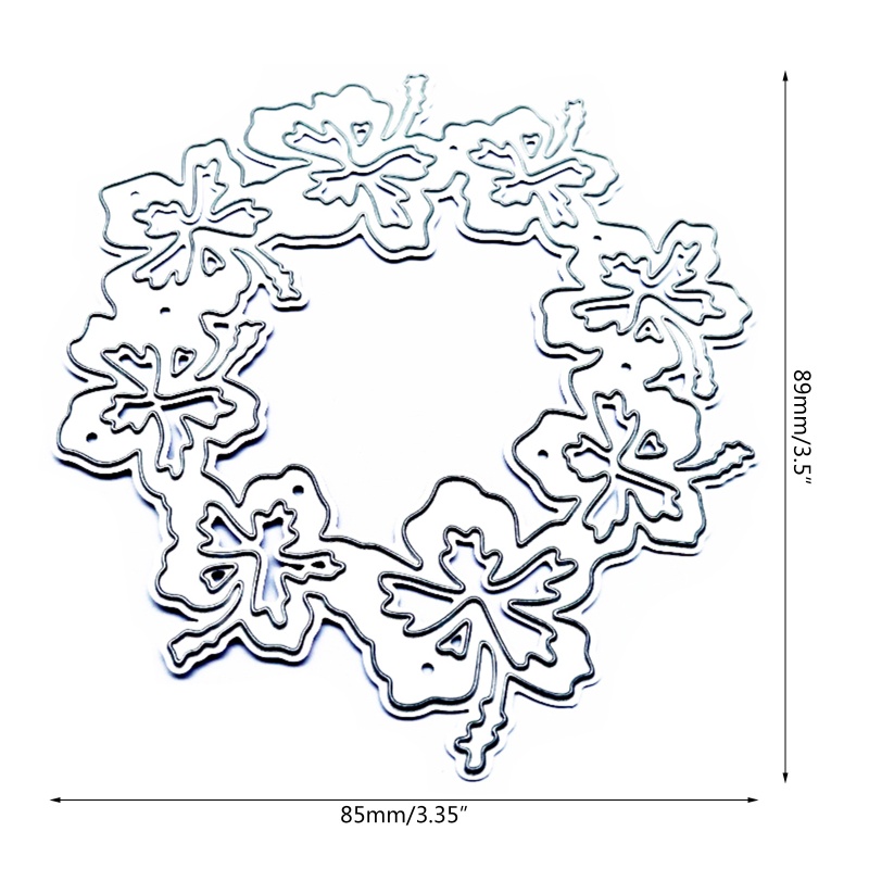 แม่แบบโลหะตัดกระดาษ-ลายฉลุ-รูปพวงมาลัยดอกไม้-สําหรับตกแต่งสมุดภาพ-การ์ดอวยพร-diy
