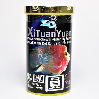 ภาพขนาดย่อของสินค้าXO Xi Tuan Yuan 400g. (อาหารปลาหมอสีสูตร เร่ง มุก แดง โหนก ครีบ)