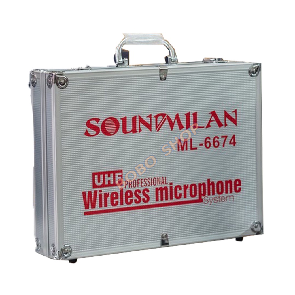 ไมค์ลอยคู่-ความถี่ใหม่-กสทช-ไมค์โครโฟนไร้สาย-รุ่น-ml-6674-uhf-แท้-wireless-microphone-ใช้ไฟได้-2-ระบบ-dc-12v-ac-230v