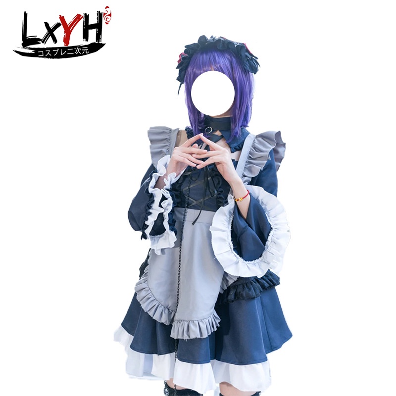 lxyh-coser-king-anime-my-dress-up-darling-kitagawa-marin-แม่บ้าน-cosplay-เสื้อผ้า-ชุดอนิเมะแม่บ้านร้านอาหารแม่บ้าน-ชุดฮัลโลวีน-ชุดคอสเพลย์