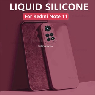Liquid Silicone Phone Case For Xiaomi Redmi Note 11 pro 11pro 11s Note11s Note11pro 4G 5G Fashion Couple Soft Casing Smooth Simple Camera Lens Protection Shockproof Back Cover