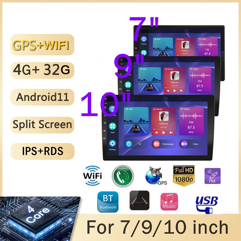 4gb-32bg-เครื่องเล่นมัลติมีเดีย-2din-android-11-7-9-10-นิ้ว-gps-นําทาง-wifi-mp5-สําหรับรถยนต์