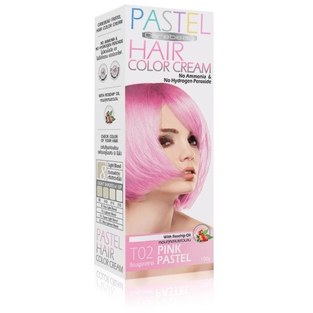 ภาพหน้าปกสินค้าแคร์บิว พาสเทล แฮร์ คัลเลอร์ ครีม carebeau pastel hair color cream จากร้าน ntbeautyth บน Shopee