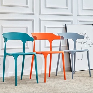 Superhomeshop เก้าอี้พลาสติก ดีไซน์ใหม่ เก้าอี้คาเฟ่ รุ่น Chair01-28Jun-J1