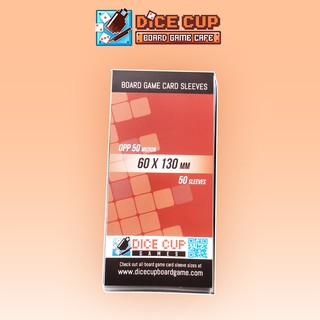 [ของแท้] Dice Cup Games : ซองใสใส่การ์ด Sleeves: OPP ขนาด 60x130 mm 50 Sleeves