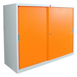 ตู้เอกสาร ตู้เหล็กบานเลื่อนทึบ KSS-120-OR สีส้ม เฟอร์นิเจอร์ห้องทำงาน เฟอร์นิเจอร์และของแต่งบ้าน CABINET STEEL SLIDING K