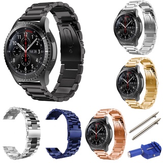 ภาพหน้าปกสินค้าสายนาฬิกาสแตนเลส 22mm สำหรับนาฬิกา Samsung Galaxy Watch 3 45mm 46mm gear S3 Frontier S3 สร้อยข้อมือแบบคลาสสิกพร้อมเครื่องมือหมุดปลดด่วน ที่เกี่ยวข้อง