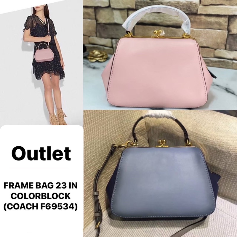 FRAME BAG 23 IN COLORBLOCK COACH F69534 Shopee Thailand