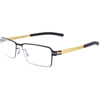 Fashion แว่นตา รุ่น IC BERLIN 012 C-4 สีดำขาทอง Dr. Kauermann กรอบแว่นตา สำหรับตัดเลนส์ วัสดุ สแตนเลสสตีล ขาข้อต่อ