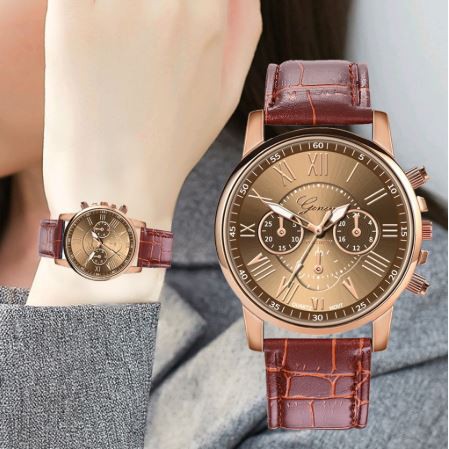 ภาพสินค้าAMELIA AW149 นาฬิกาข้อมือผู้หญิง นาฬิกา GENEVA วินเทจ นาฬิกาผู้ชาย นาฬิกาข้อมือ นาฬิกาแฟชั่น Watch นาฬิกาสายหนัง จากร้าน amelia_sp บน Shopee ภาพที่ 4