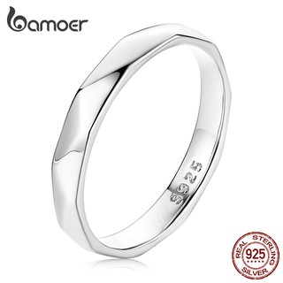สินค้า Bamoer 925 silver simple Finger Ring fashion jewellery Gifts For Women BSR219-6
