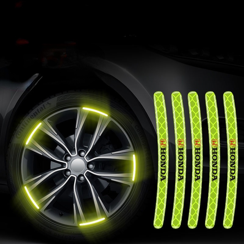 ภาพหน้าปกสินค้าสติกเกอร์สะท้อนแสง ป้องกันรอยขีดข่วน สําหรับติดล้อรถยนต์ Honda Toyota จํานวน 20 ชิ้น