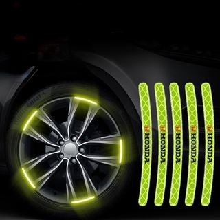 สินค้า สติกเกอร์สะท้อนแสง ป้องกันรอยขีดข่วน สําหรับติดล้อรถยนต์ Honda Toyota จํานวน 20 ชิ้น