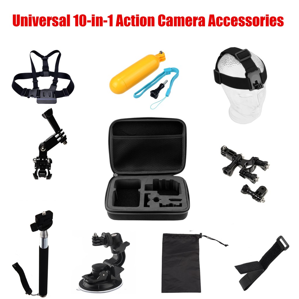 ภาพหน้าปกสินค้าอุปกรณ์เสริม 10 in 1 Accessories For Gopro Hero 3 3+ 4 5 Action Camera Accessories จากร้าน yoyocam บน Shopee