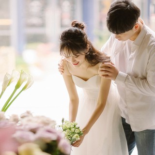 CYWD-037 Wedding Dress ชุดแต่งงาน ชุดเจ้าสาวมินิมอล ชุดแต่งงานมินิมอล ชุดเจ้าสาวแบบสั้น