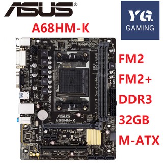 ภาพหน้าปกสินค้าAsus A68HM-K Desktop Motherboard AMD A68H Chipset Socket FM2/FM2+ Support 7860K 7650K 7400K 860K used Motherboard ที่เกี่ยวข้อง