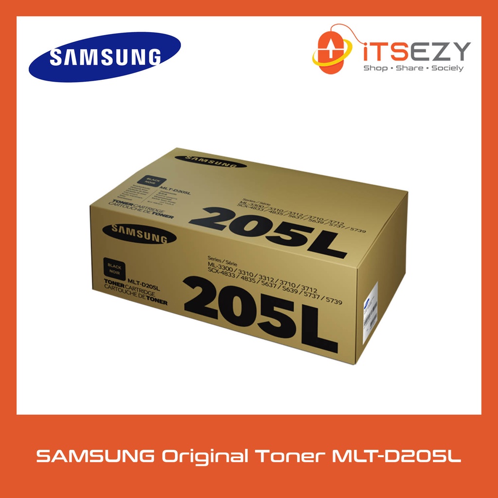 ตลับหมึกโทนเนอร์ดำ ของแท้ ยี่ห้อ SAMSUNG รุ่น MLT-D205L | Shopee Thailand