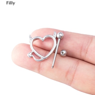 [Filly] เครื่องประดับแหวนเหล็กเจาะหัวใจ Iouq