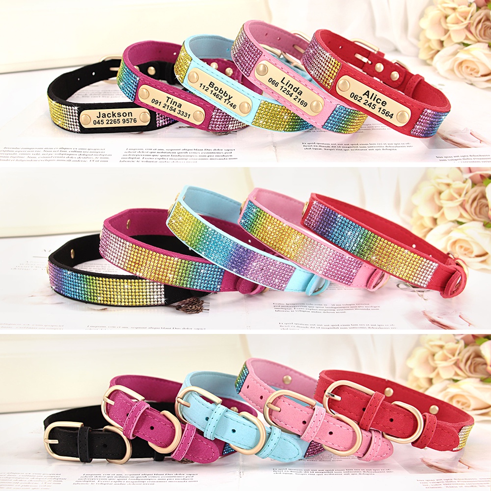personalised-suede-leather-cat-dog-collar-5-rows-bling-rhinestone-pet-dog-collar-necklcae-for-puppies-adjustable