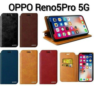 OPPO Reno8 5G/Reno8Pro 5G/A74 5G/A94/Realme C21/Reno5 5G/4G/Reno5Pro 5G/A15/A15Sเคสฝาพับแบบแม่เหล็กเปิดปิด เก็บนามบัตรได