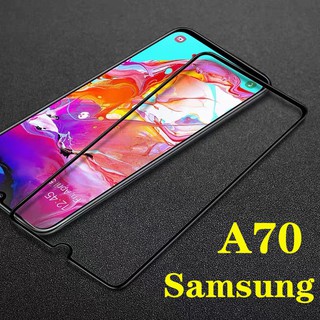 F ฟิล์มกระจกเต็มจอ Samsung Galaxy A70  ฟิล์มกระจกนิรภัยเต็มจอ ฟิล์มซัมซุง ฟิล์มกระจกกันกระแทก (ส่งจากไทย)