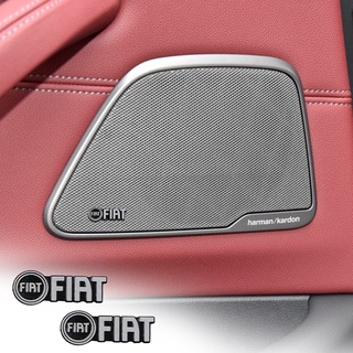 สติกเกอร์อลูมิเนียม เครื่องขยายเสียงภายในรถยนต์ สําหรับ Fiat 500 Punto Stilo Ducato Palio Bravo Doblo Panda Bravo Li 4 ชิ้น 10 ชิ้น