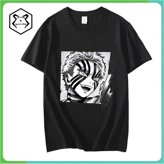 เสื้อยืดขายดีที่สุด New Arrival Japanese Anime Demon Slayer T shirt Rengoku Twelve Kizuki Printing t-shirts Harajuk