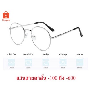 ภาพหน้าปกสินค้าพร้อมส่งจากไทย แว่นกรองแสงสีฟ้า แว่นสายตาสั้น -100ถึง-600 แว่นทรงหยดน้ำ ที่เกี่ยวข้อง
