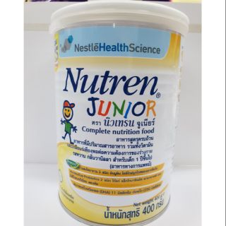 สินค้า Nutren Junior นิวเทรน จูเนียร์ 400 g อาหารสูตรครบถ้วน รสหวาน กลิ่นวนิลลา สำหรับเด็ก 1 ปีขึ้นไป