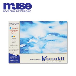 MUSE สมุดสีน้ำ WATAUKII 4K (WHITE WATAUKII4K (540X385)300G)